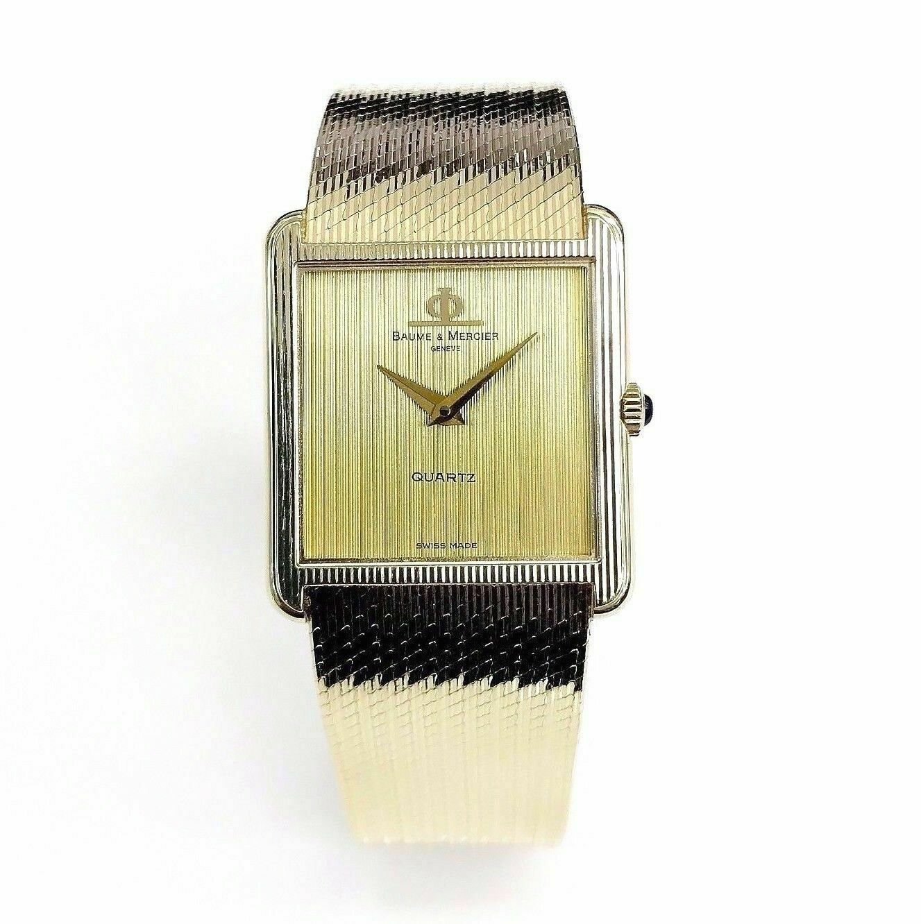 Baume & Mercier Quartz Watch Solid 14 Karat Yellow Gold 2.01 Ounces 28 x 25 MM