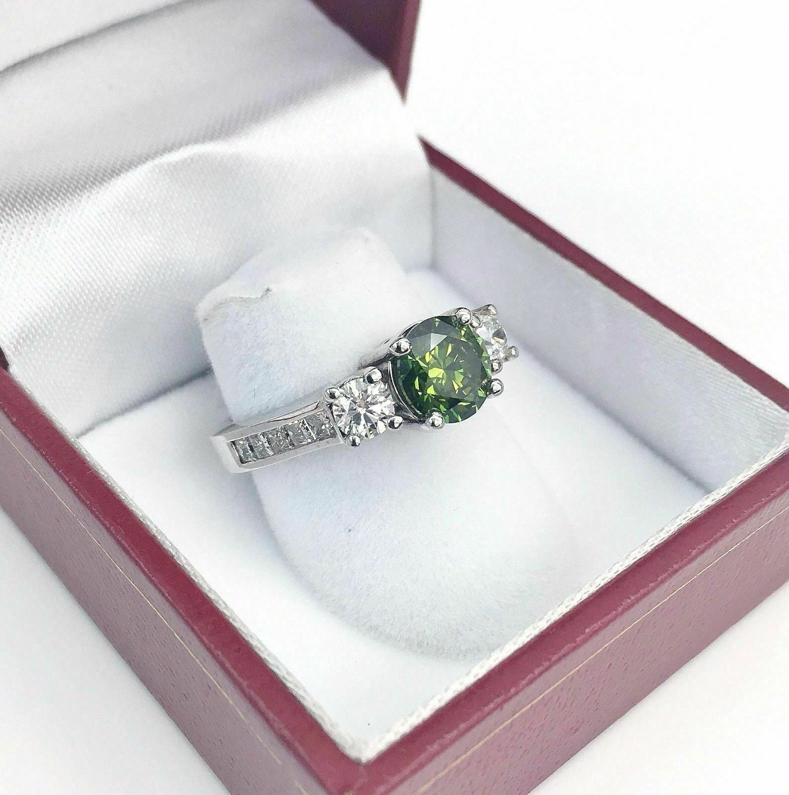 2.42 Carats t.w. Diamond Anniversary/Engagement Ring 1.45 Center Diamond 14K