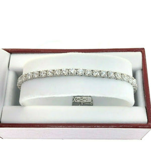 8.80 Carats t.w. Diamond Tennis Bracelet 14K White Gold G - H VS Round Diamonds