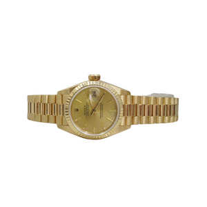 Rolex Day Date 26MM Champagne Dial 18 Karat Yellow Gold Watch Ref # 69178