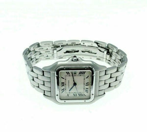 Cartier Panthere Quartz 3 Row Stainless Steel Watch Ref # 1300 Jumbo 29mm