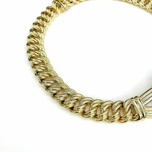 2.70 Carats t.w. F-G Color VS VVS Diamond Braided Necklace 18K Yellow Gold