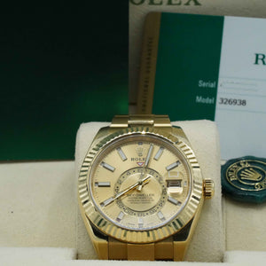 Rolex Sky-Dweller 42mm 326938 Full Set All Gold Watch
