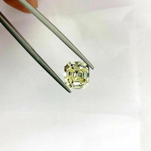 Loose GIA Diamond - 3.55 Carats Fancy Yellow GIA VS1 Squarish Emerald Cut