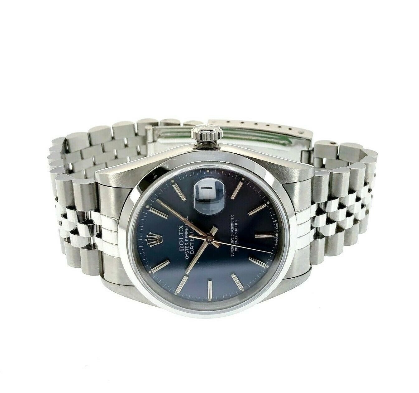 Rolex 36MM Datejust Watch Stainless Steel Ref #16200 Jubilee Band Box Papers