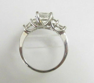 EGL Certified Center 1.01 Ct Princess Cut Corner Diamond Wedding Ring 14k WG