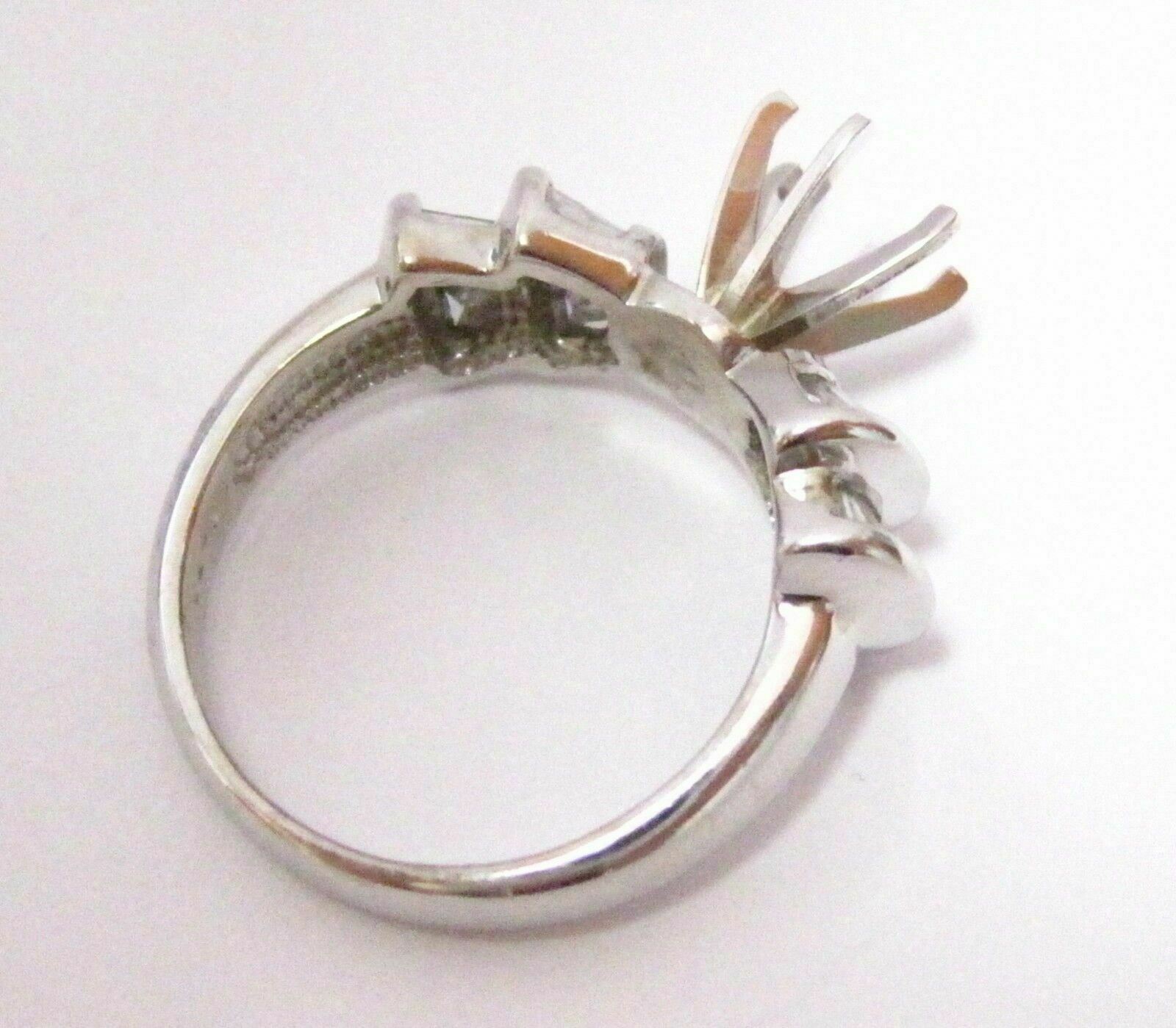 0.73 TCW 6 Prongs Semi-Mounting Round Diamond Bridal RIng 14k White Gold