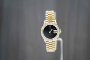 Rolex Ladys President 26mm Factory Onyx Dial