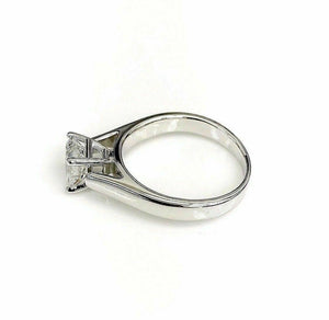 0.90 Carat GIA E SI1 Asscher Diamond Solitaire Wedding/Engagement Ring 14K White