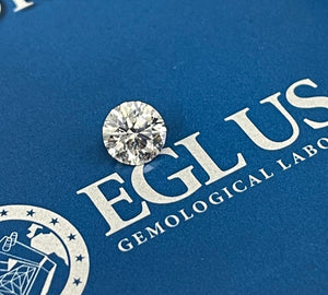 1.01 Carats E-SI2 Round Brilliants Diamond EGL-USA Certified FREE SETTING