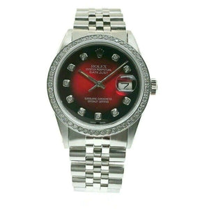 Rolex men's datejust diamond watch circa 1980s Clearance