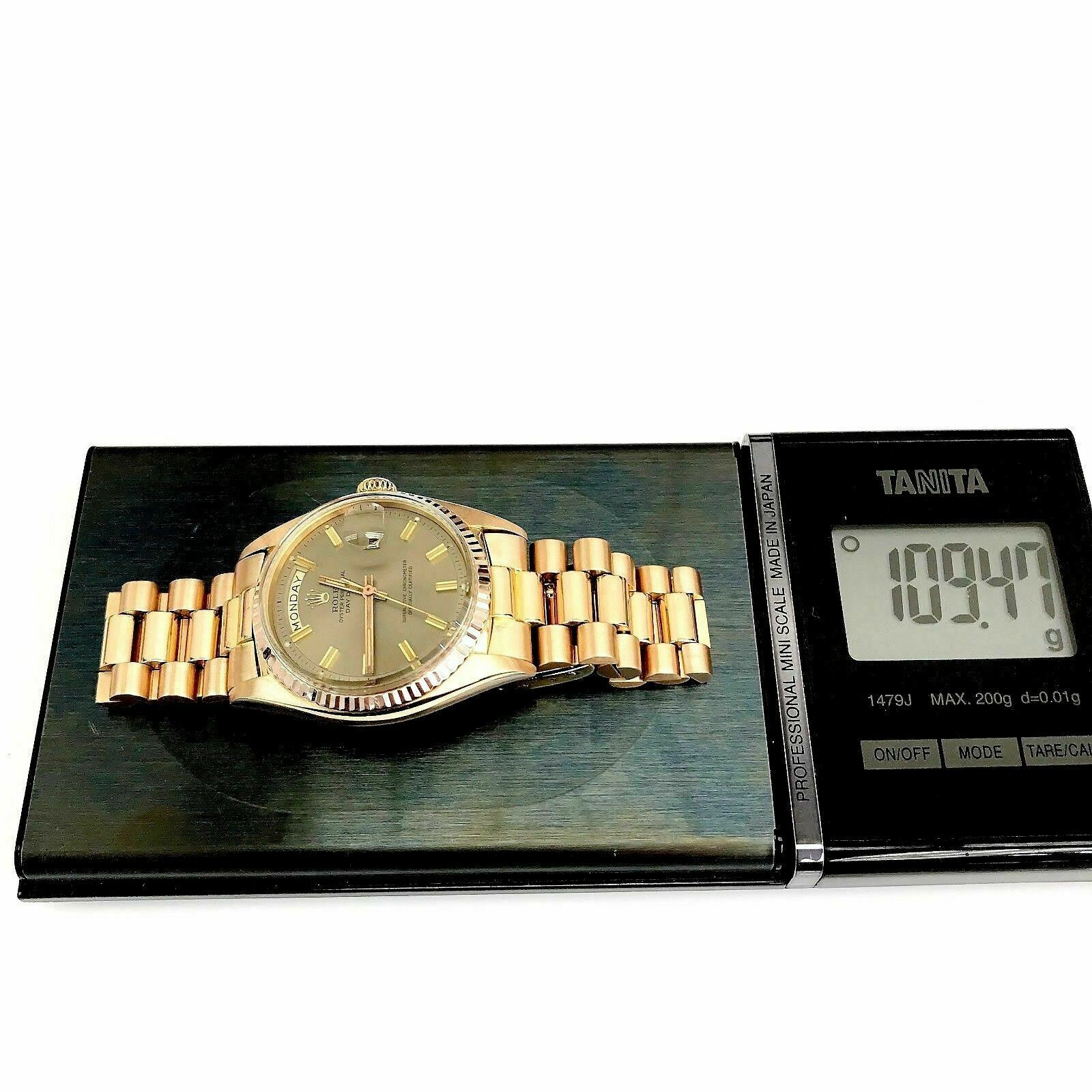 Rare 18Karat Rose Gold Rolex Day Date President 36MM Ref # 1803 Circa 1969 w Box