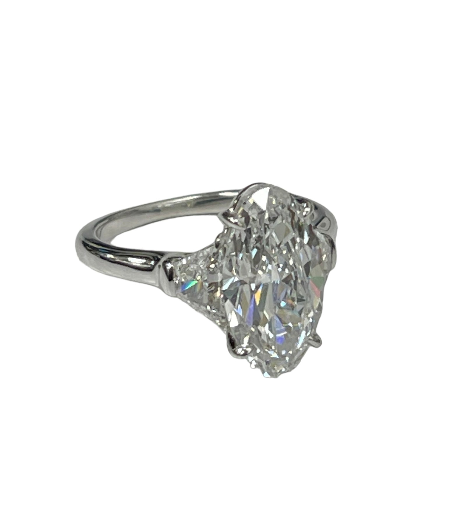 Oval Brilliant GIA Diamond Engagement Ring