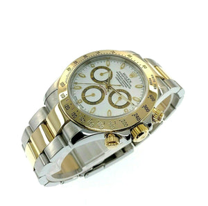 Rolex Cosmograph Daytona 40mm 18K Yellow Gold Steel Watch Ref 116523 P Serial