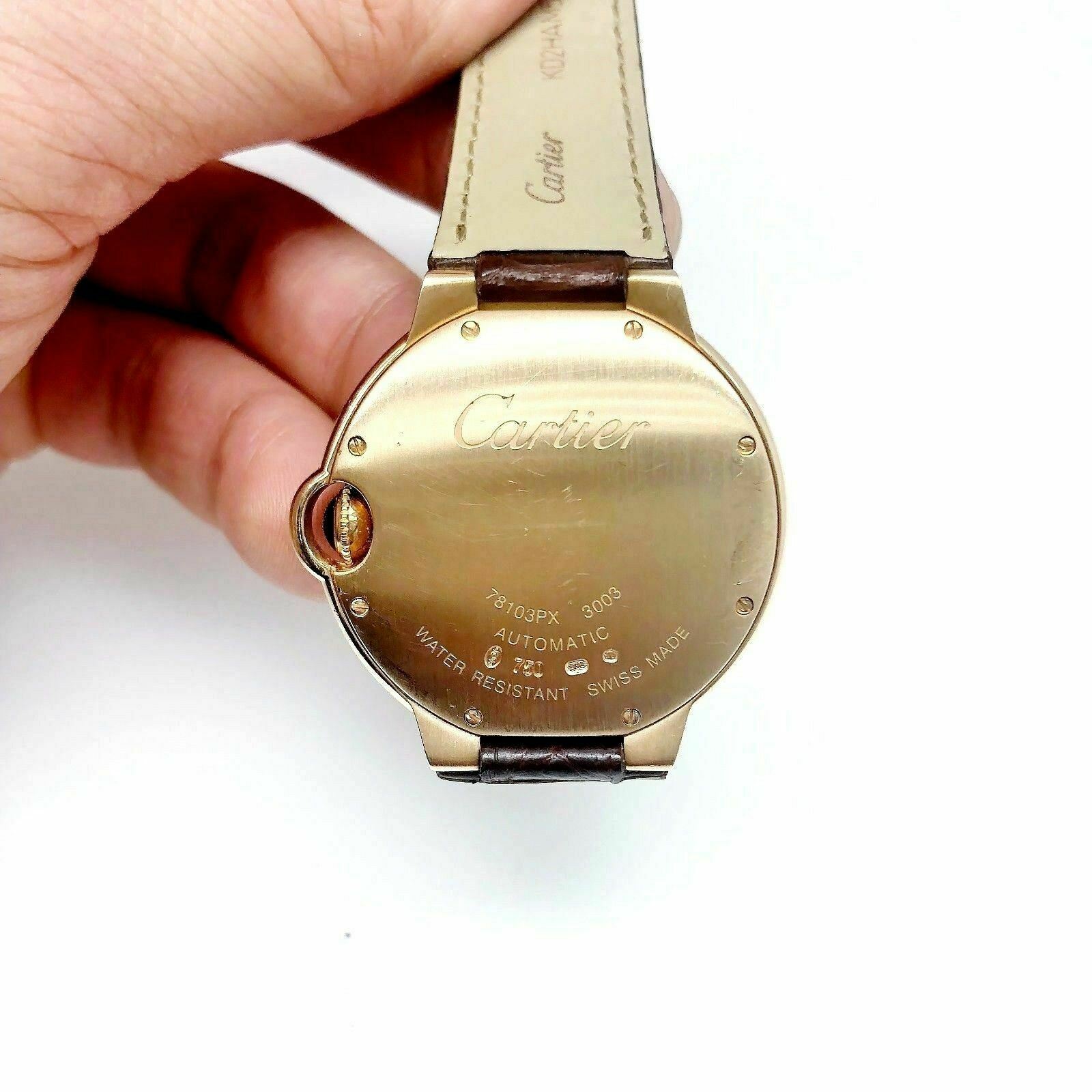 Cartier 18K Rose Gold Ballon Bleu 36MM Watch Automatic Ref 3003 All Original