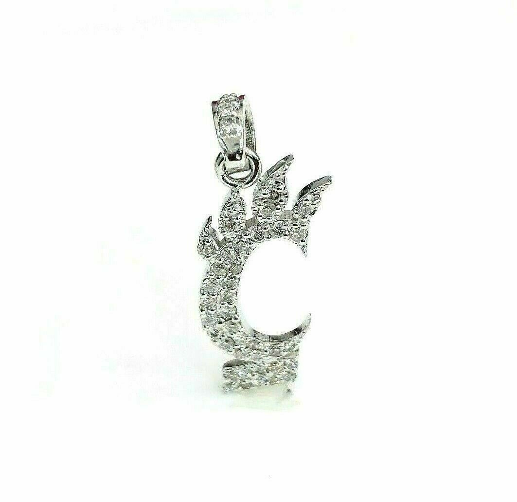 0.85 Carat Custom Made 18K Gold Cincinnati Bearcats Diamond Pendant