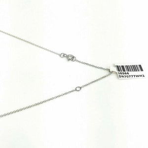 0.07 Carat New Custom Made Initial E Diamond Pendant w 14K Gold Adjustable Chain