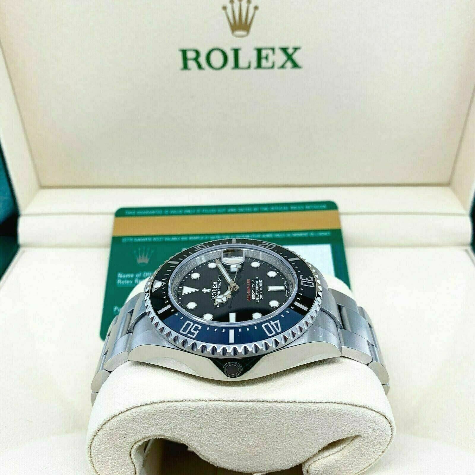 Rolex Red Sea Dweller 43mm Ceramic Stainless Steel Watch Ref 126600 Box & Card