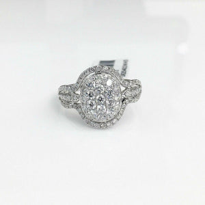 1.24 Carats t.w. Diamond Anniversary/Wedding Ring 18K Gold Brand New Very Shiny