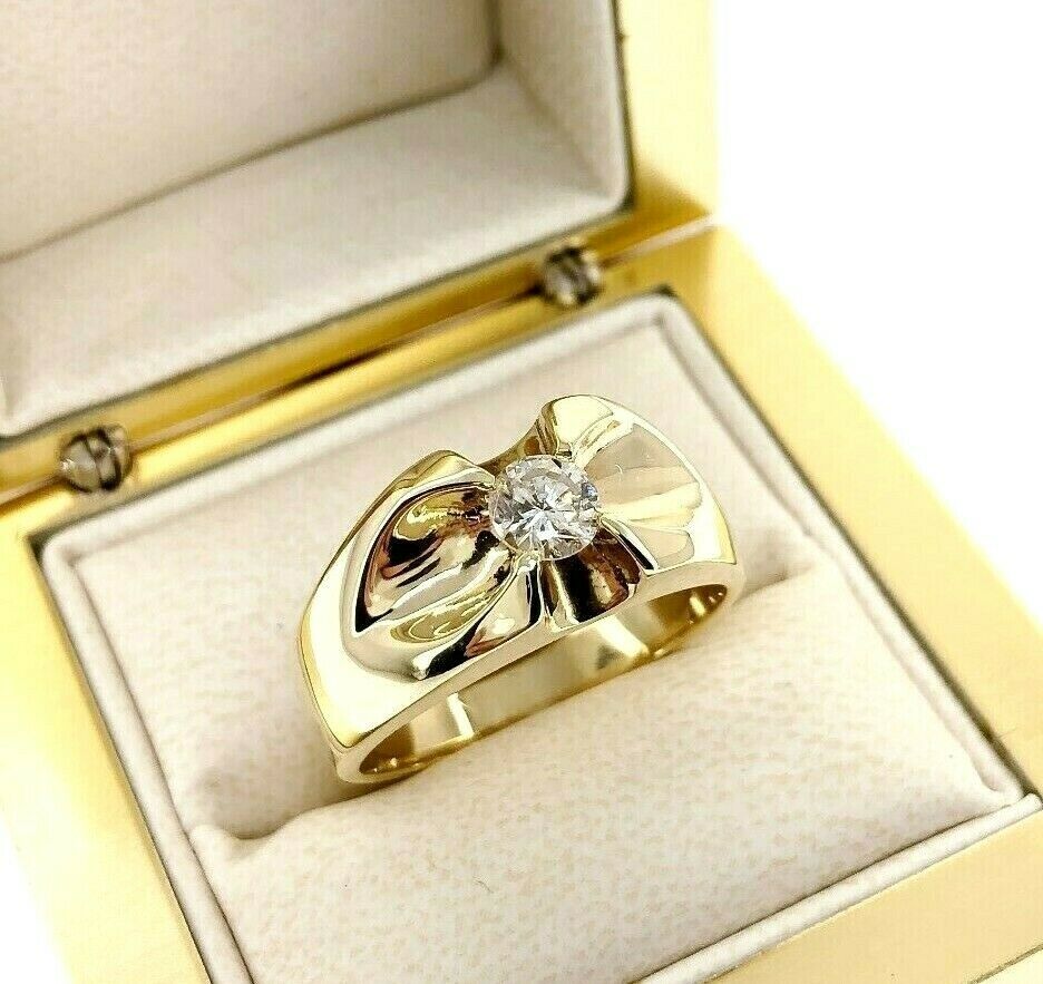 Mens 0.55 Carat t.w. Fine Jewelry Diamond Wedding Ring 14K Yellow Gold