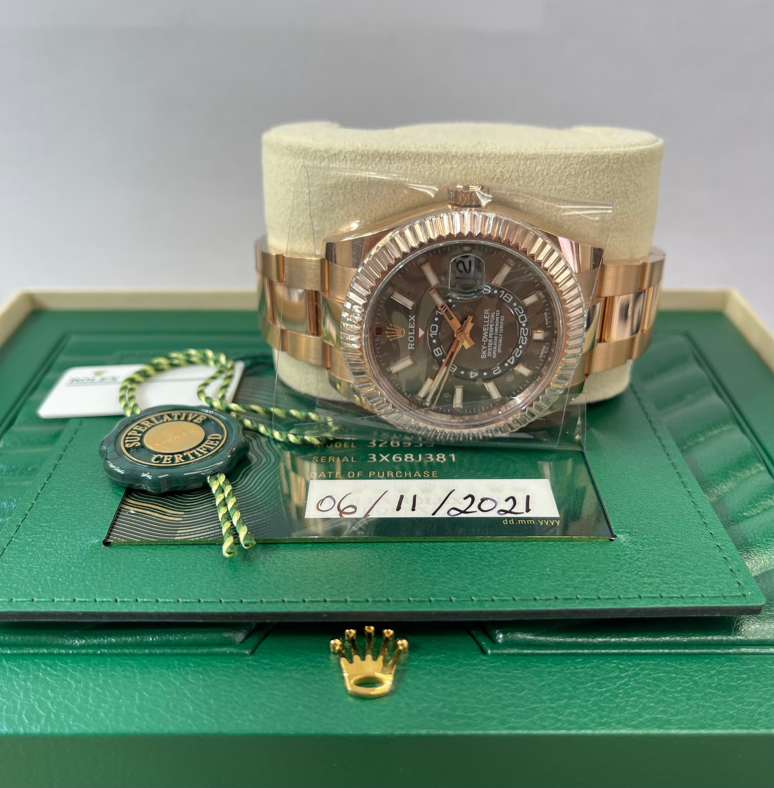 Gucci Sky Vintage Watch Bracelet Box / Case Green Genuine watch box case