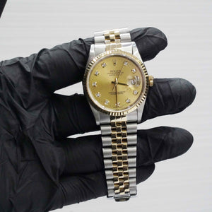 Datejust 36mm Two Tone Champagne Dial 16233