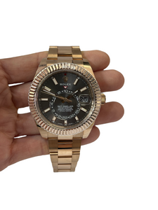Rolex 42MM Sky- Dweller Watch 18K Rose Gold Ref # 326935 2021 Box and Card