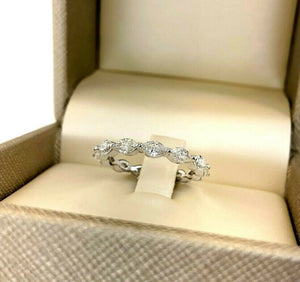 1.80 Carat Marquise Diamond East West Eternity Wedding Anniversary Ring 18K Gold