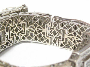 Men's Princess Cut Invisible Set Diamond Bracelet G VS2/SI1 14k