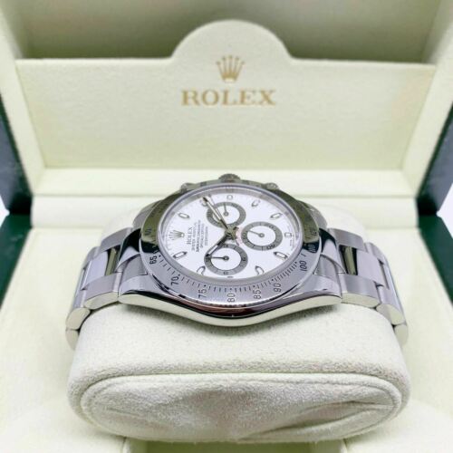 Rolex 40MM White Dial Daytona Stainless Watch Ref # 116520 Z Serial Box Papers