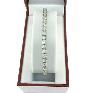 9.35 Carats t.w. Diamond Tennis Bracelet 14K White Gold G - H VS Round Diamonds