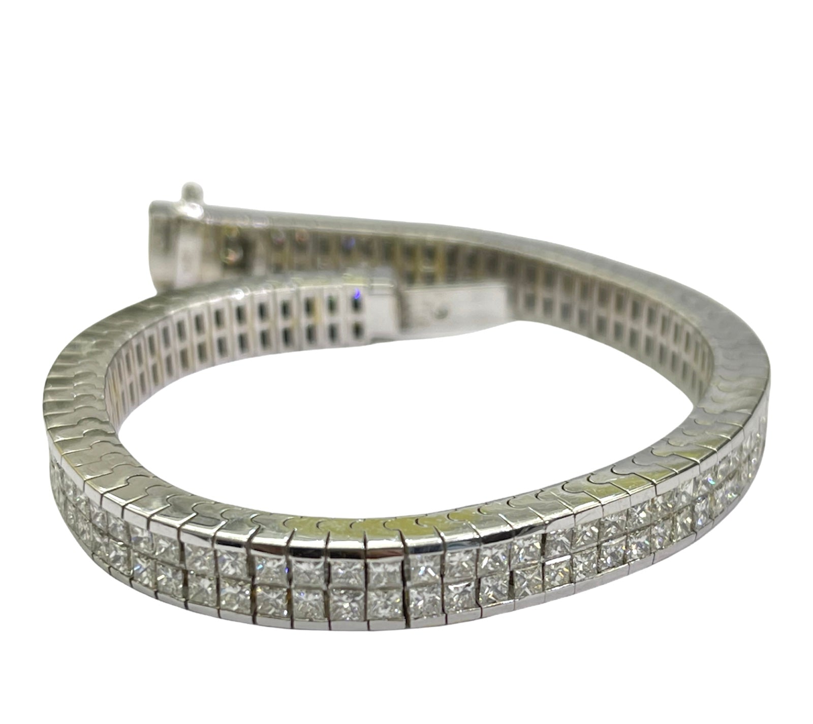 13 Carat Princess Cut Diamond Tennis Bracelet 30 Pt