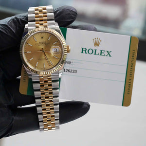 Rolex 36MM Datejust Watch 18K Yellow Gold Stainless Steel Ref: 126233