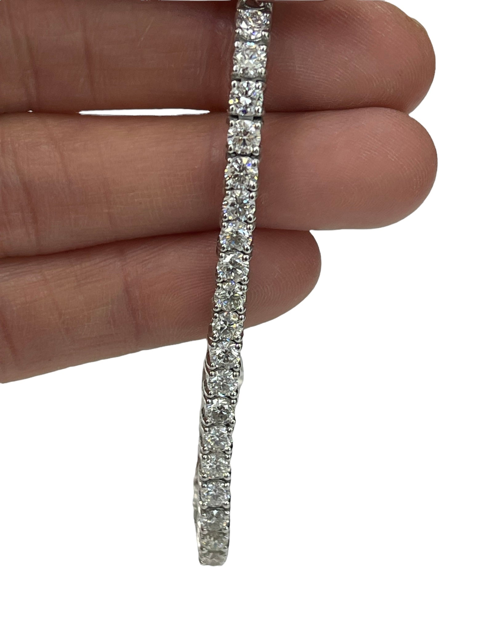 Tennis Bracelet Round Brilliant Diamonds 6.71 Carats