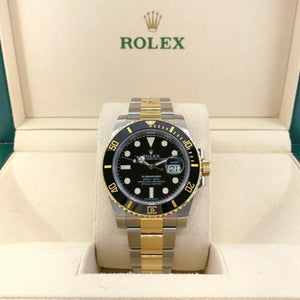 Rolex 40MM Ceramic Two Tone 18K Gold Steel Black Submariner Date Ref 116613LN