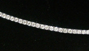 10.56 TCW Round Brilliant Cut Diamond Riviera Necklace G VS1-2 18k White Gold