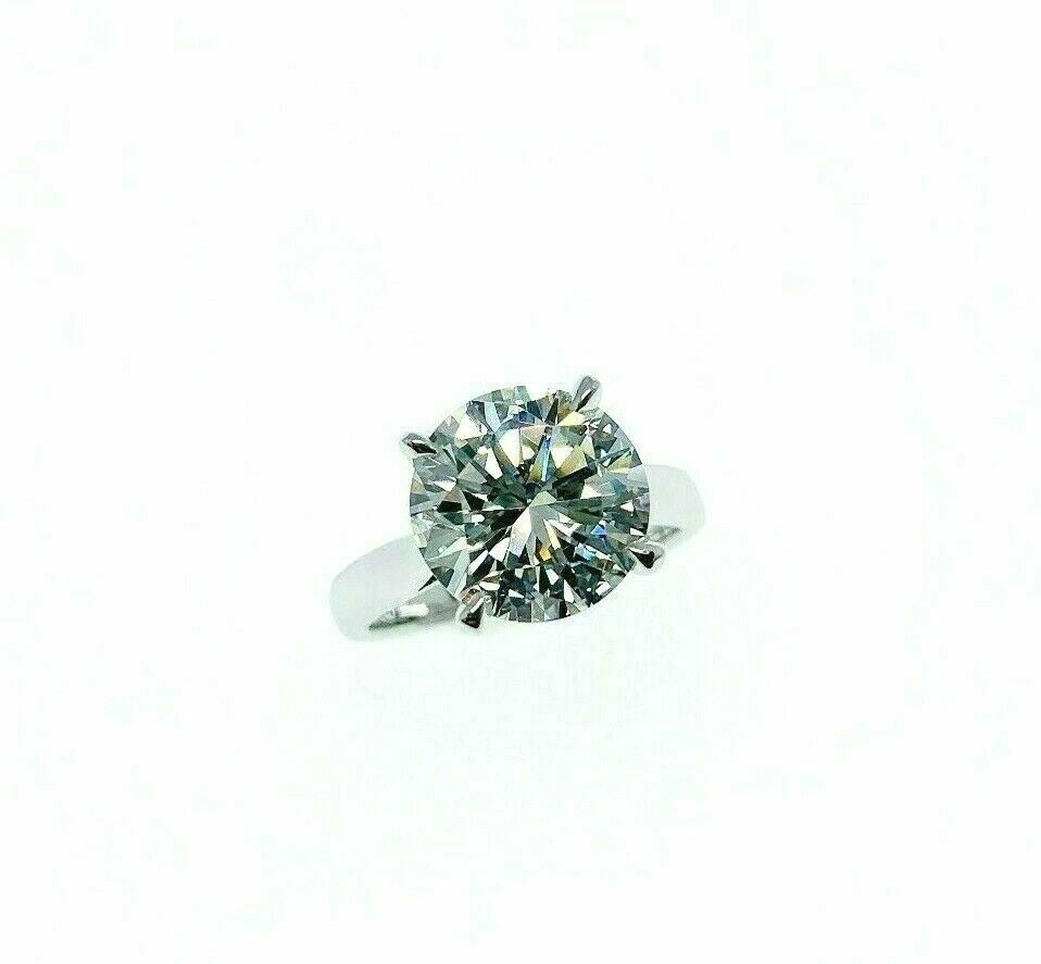 3.06 Carats GIA J VS2 Round Diamond Solitaire Wedding/Engagement Ring 14K White