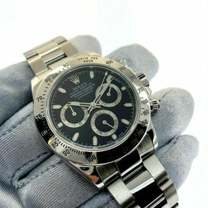 Rolex 40MM Daytona Stainless Steel Watch Ref # 116520 D Serial Box Papers