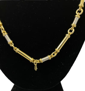 Bamboo Chain Necklace 21" Yellow Gold 18kt