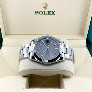 Rolex Datejust II Rhodium Watch Stainless Steel Oyster Smooth Bezel Ref # 126300