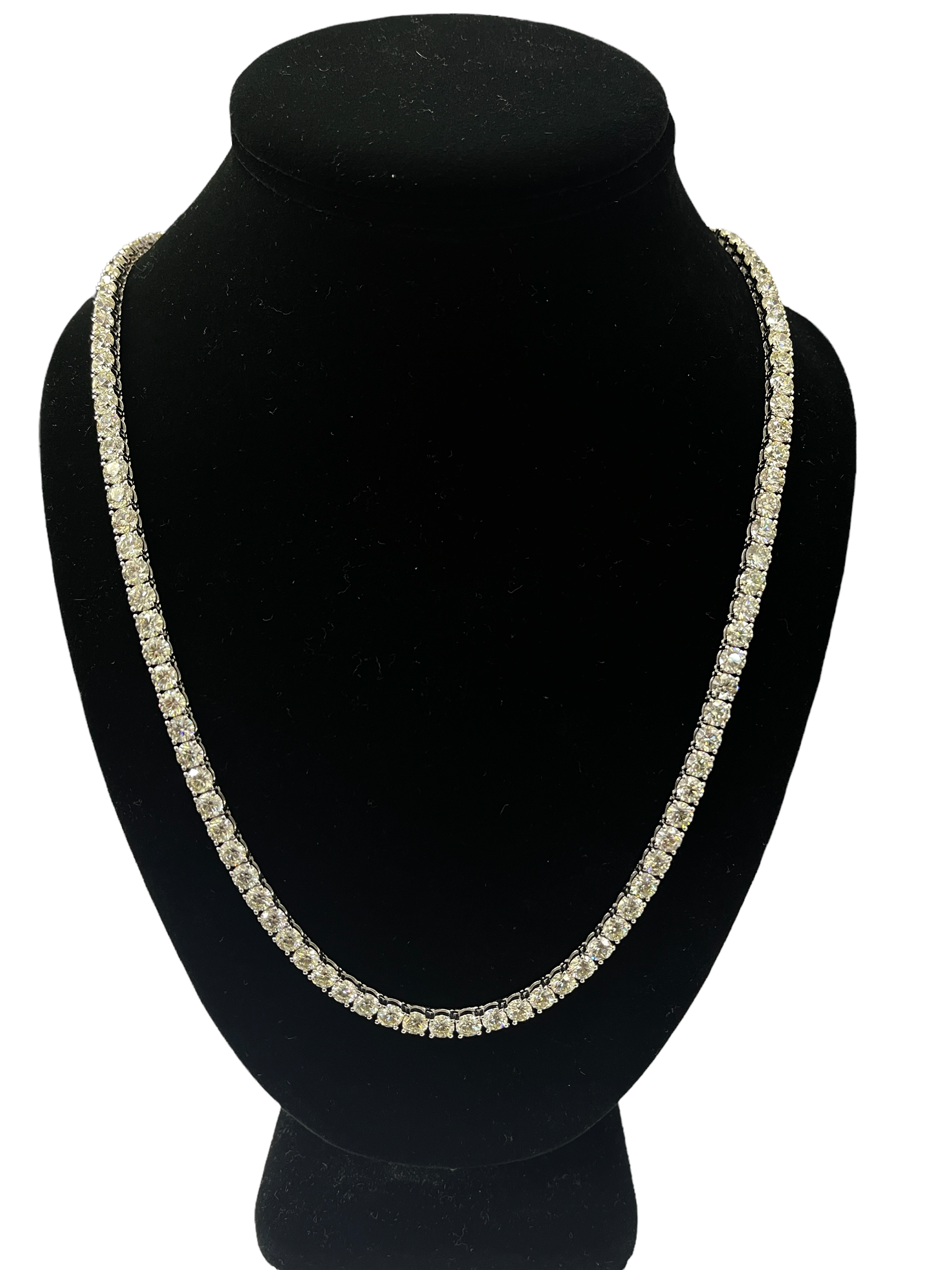 Classic Tennis Necklace Diamond Chain 47.52 Carats H VS 1 NGDC.LA