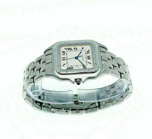 Cartier Panthere Quartz 3 Row Stainless Steel Watch Ref # 1300 Jumbo 29mm