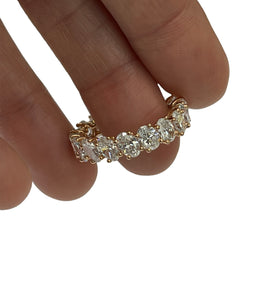 Oval Brilliants Eternity Diamond Ring Rose Gold 18kt