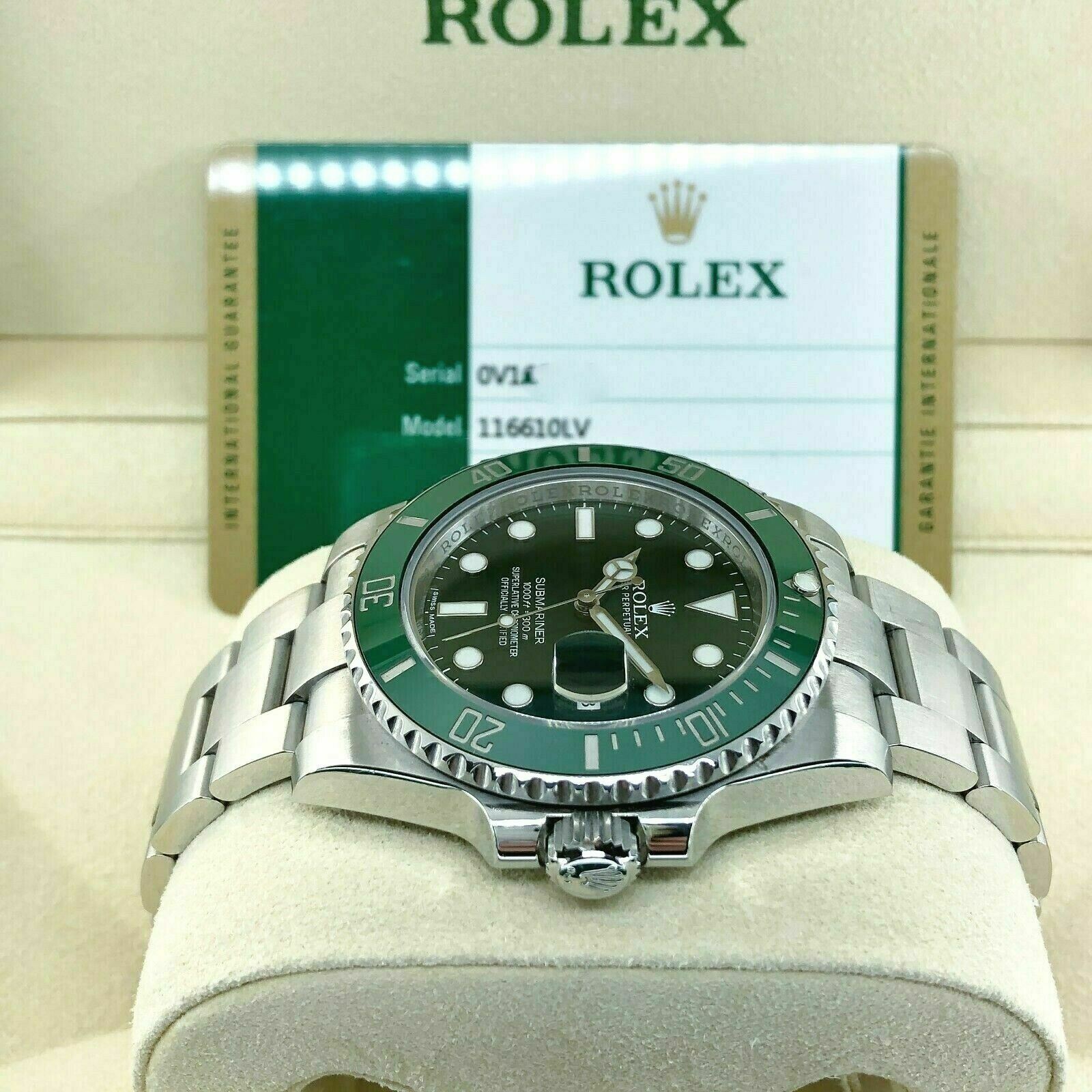 rolex submariner 116610lv 'hulk'