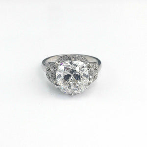5.52 Carats t.w. Antique Wedding Diamond Ring 5.00 Carats H VVS1 GIA Certificate
