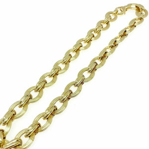 Solid 18 Karat Yellow Gold Reversible Necklace Chain 20 Inches 3.22 Ounces 18K