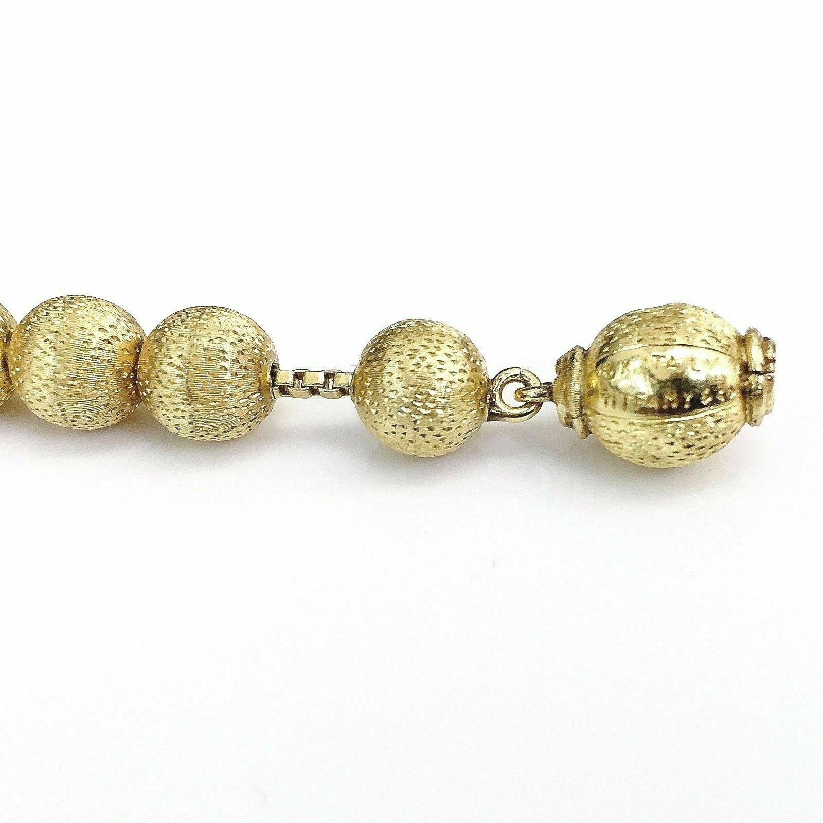 Vintage Tiffany & Co Solid 18K Gold Beaded Necklace 18 Inch 2.23 Oz 69.6 Gr
