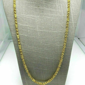 18k Saudi Gold 18 Inches Necklace With Pendant.