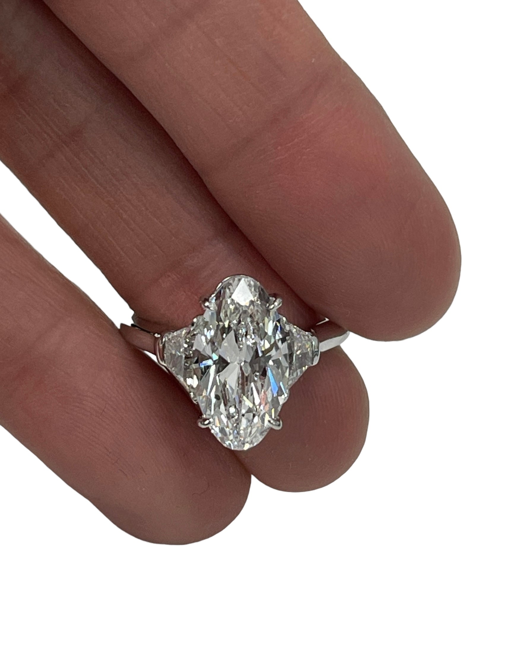 Oval Brilliant GIA Diamond Engagement Ring