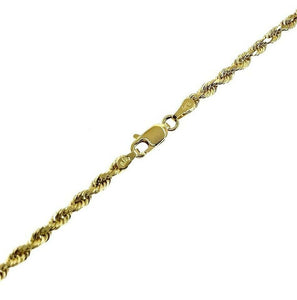2.83 Carats t.w. Ankh Diamond Cross Pendant 14K Yellow Gold w 14KY Rope Chain